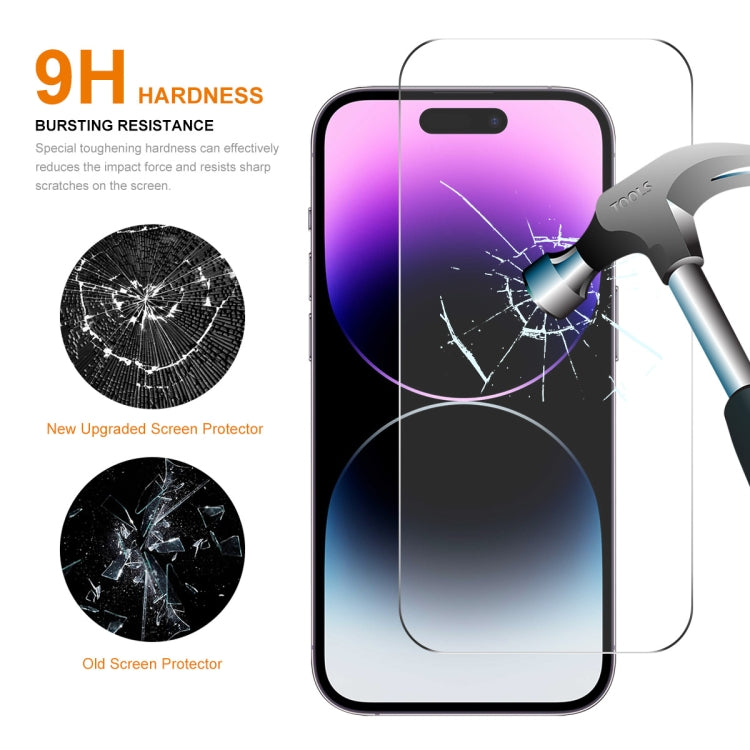 For iPhone 15 Pro Max 5pcs ENKAY 0.26mm 9H 2.5D High Aluminum-silicon Tempered Glass Film by ENKAY
