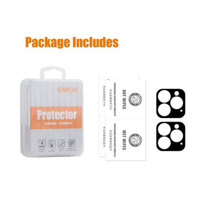 For iPhone 16 Pro / 16 Pro Max 2pcs ENKAY Hat-Prince 9H Rear Camera Lens Tempered Glass Film by ENKAY