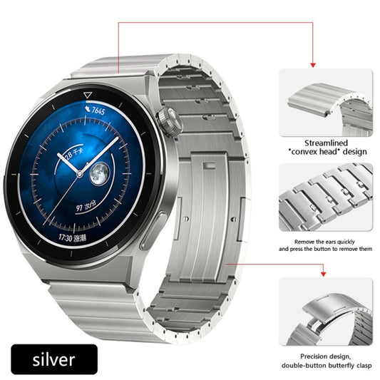 For Huawei Watch GT3 Pro 46mm Titanium Alloy Quick Release Watch Band(Silver) by bashfashion