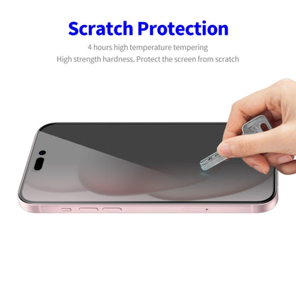 For iPhone 15 Plus ENKAY Hat-Prince 28 Degree Anti-peeping Tempered Glass Full Screen Film by ENKAY