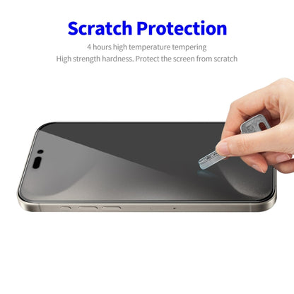 For iPhone 15 Pro ENKAY Hat-Prince 28 Degree Anti-peeping Tempered Glass Full Screen Film by ENKAY