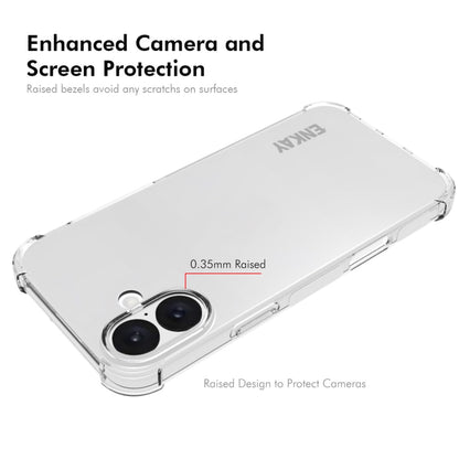 For iPhone 16 ENKAY Hat-Prince Transparent TPU Shockproof Phone Case by ENKAY