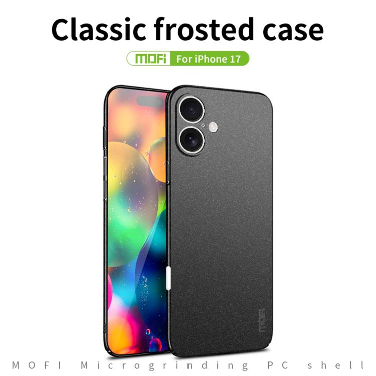 For iPhone 17 MOFI Fandun Series Frosted PC Ultra-thin All-inclusive Phone Case(Black) by MOFI