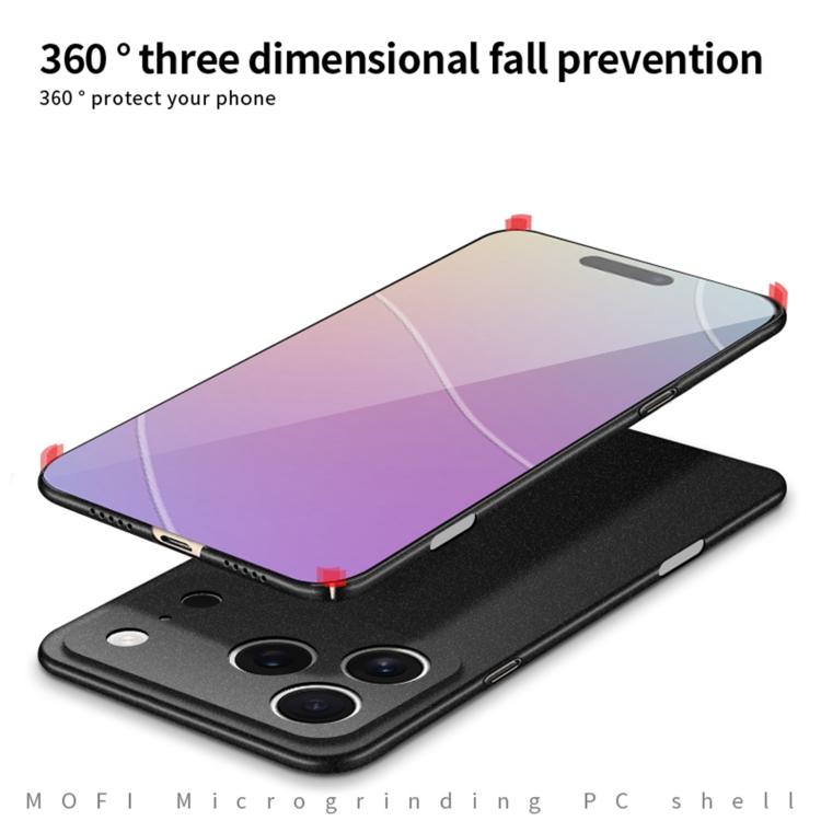 For iPhone 17 Pro MOFI Fandun Series Frosted PC Ultra-thin All-inclusive Phone Case(Gray) by MOFI