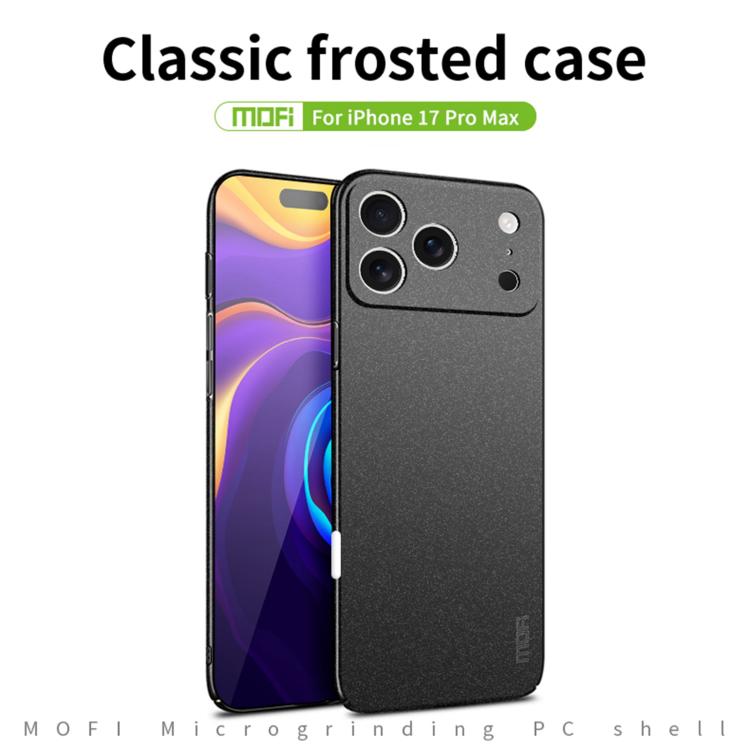 For iPhone 17 Pro Max MOFI Fandun Series Frosted PC Ultra-thin All-inclusive Phone Case(Black) by MOFI