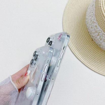 For iPhone 16e Love Epoxy TPU Phone Case(Transparent) by bashfashion