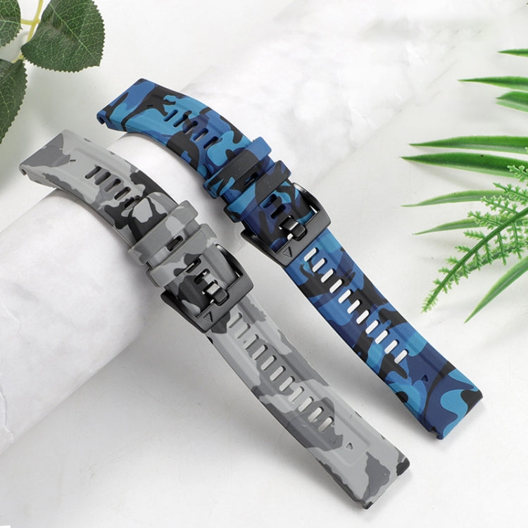 For Garmin Enduro 3 Camouflage 26mm Silicone Watch Band(Camouflage White) by bashfashion