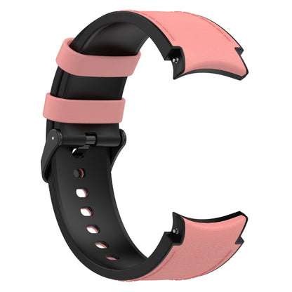 For Samsung Galaxy Watch 6 Classic Silicone Leather Black Buckle Watch Band, Size:S(Pink) by bashfashion