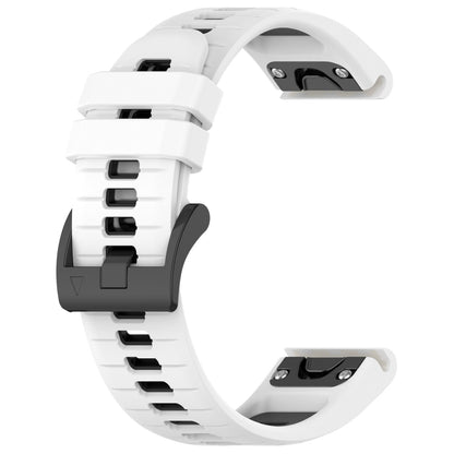 For Garmin Enduro 3 Sports Two-Color 26mm Silicone Watch Band(White+Black) by bashfashion