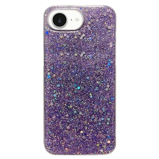 For iPhone 16e Glitter Sequins Epoxy TPU Phone Case(Purple) by bashfashion