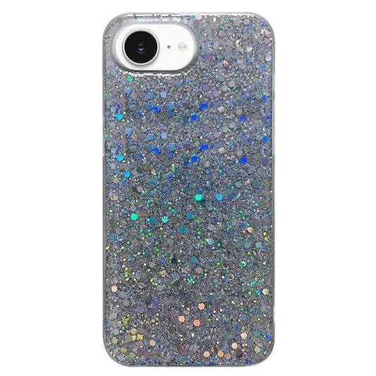 For iPhone 16e Glitter Sequins Epoxy TPU Phone Case(Silver) by bashfashion