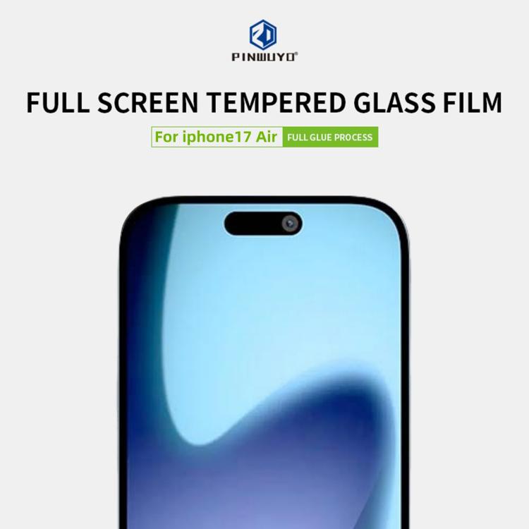For iPhone Air PINWUYO 9H 2.5D Full Screen Tempered Glass Film(Black) by PINWUYO