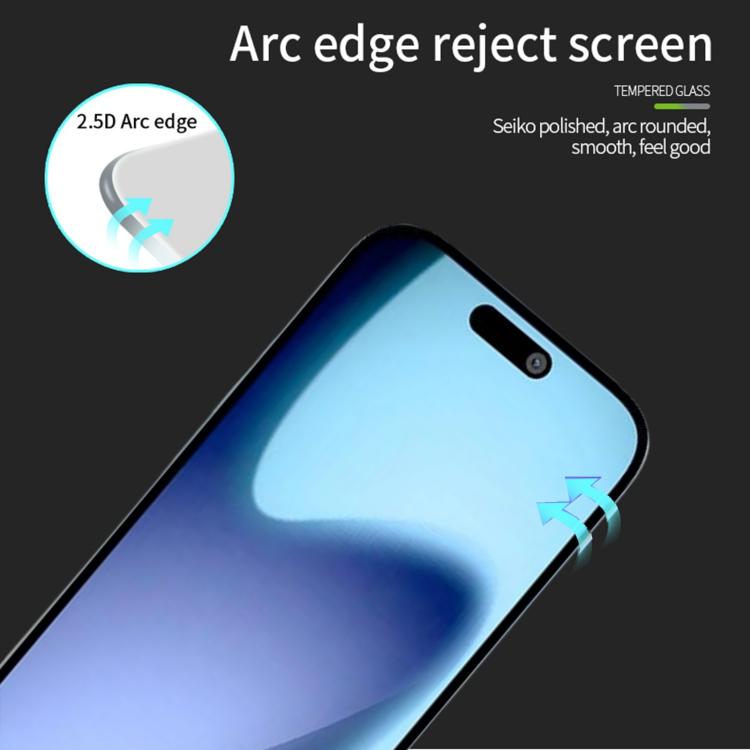 For iPhone Air PINWUYO 9H 2.5D Full Screen Tempered Glass Film(Black) by PINWUYO