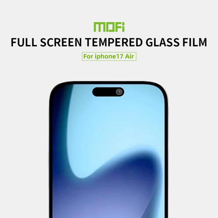 For iPhone Air MOFI 9H 2.5D Full Screen Tempered Glass Film(Black) by MOFI