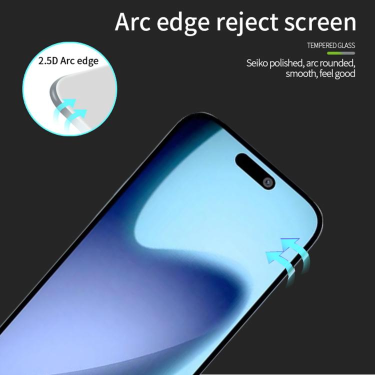 For iPhone Air MOFI 9H 2.5D Full Screen Tempered Glass Film(Black) by MOFI