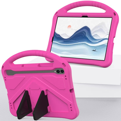 For Samsung Galaxy Tab S8 EVA Shockproof Tablet Case with Holder(Rose Red) by bashfashion