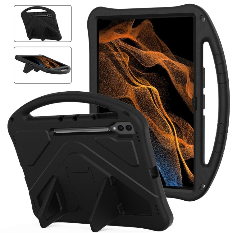 For Samsung Galaxy Tab S8 Ultra EVA Shockproof Tablet Case with Holder(Black) by bashfashion