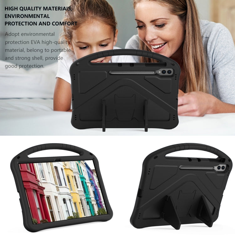 For Samsung Galaxy Tab S8 Ultra EVA Shockproof Tablet Case with Holder(Black) by bashfashion