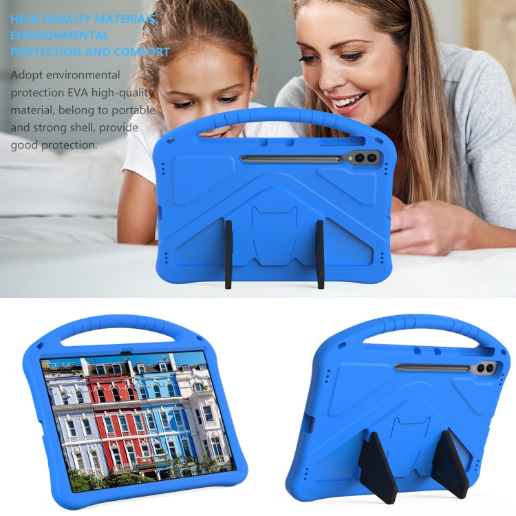 For Samsung Galaxy Tab S8 Ultra EVA Shockproof Tablet Case with Holder(Blue) by bashfashion