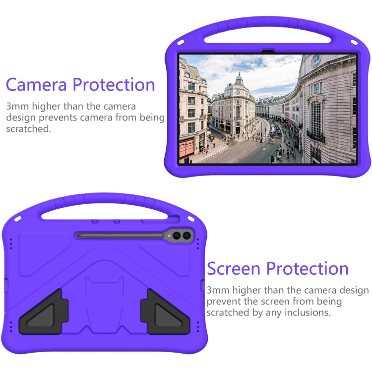 For Samsung Galaxy Tab S8 Ultra EVA Shockproof Tablet Case with Holder(Purple) by bashfashion