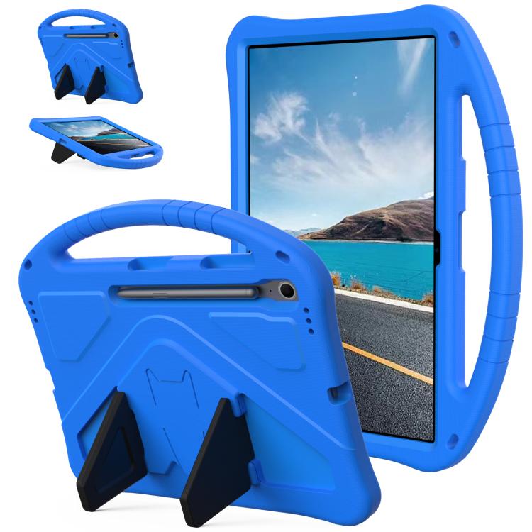 For Samsung Galaxy Tab S10 FE+ EVA Shockproof Tablet Case with Holder(Blue) by bashfashion