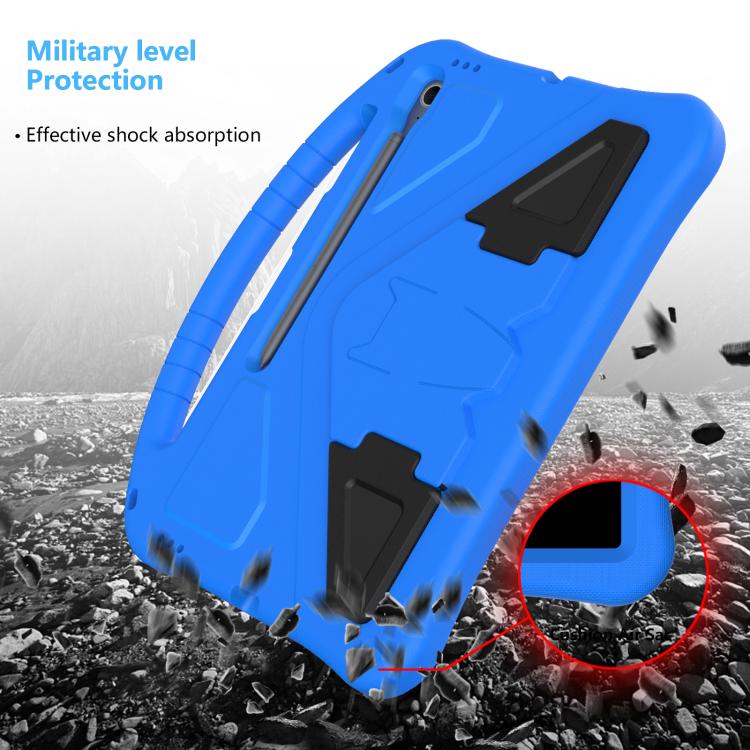 For Samsung Galaxy Tab S10 FE+ EVA Shockproof Tablet Case with Holder(Blue) by bashfashion