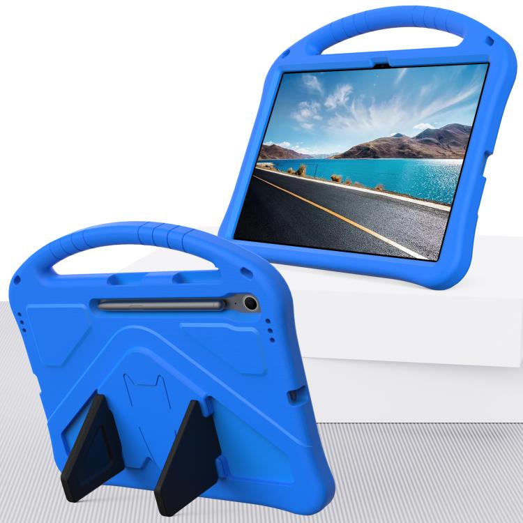 For Samsung Galaxy Tab S10 FE+ EVA Shockproof Tablet Case with Holder(Blue) by bashfashion