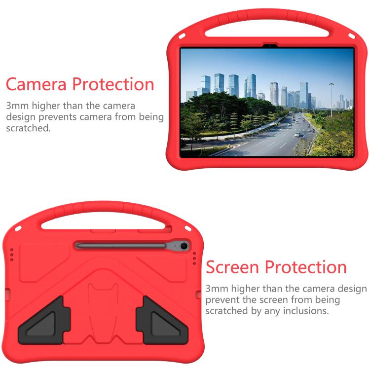 For Samsung Galaxy Tab S10 FE+ EVA Shockproof Tablet Case with Holder(Red) by bashfashion