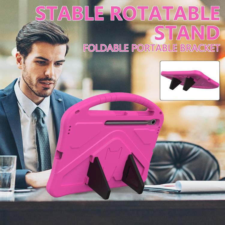 For Samsung Galaxy Tab S10 FE+ EVA Shockproof Tablet Case with Holder(Rose Red) by bashfashion