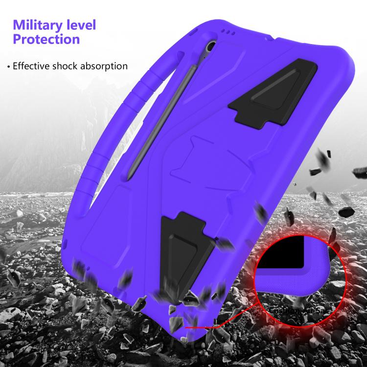 For Samsung Galaxy Tab S10 FE+ EVA Shockproof Tablet Case with Holder(Purple) by bashfashion