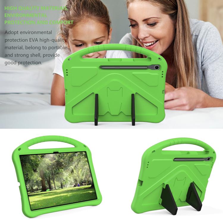 For Samsung Galaxy Tab S10 FE+ EVA Shockproof Tablet Case with Holder(Green) by bashfashion