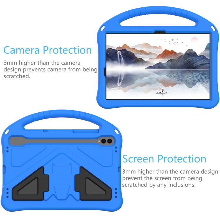 For Samgsung Galaxy Tab S10 FE 11 EVA Shockproof Tablet Case with Holder(Blue) by bashfashion