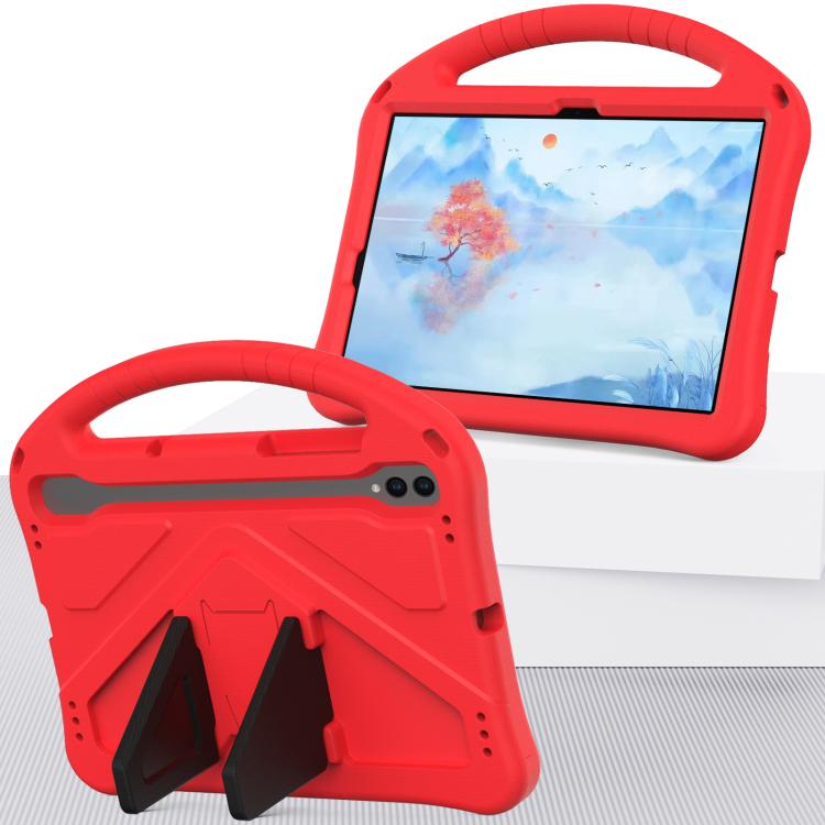 For Samgsung Galaxy Tab S10 FE 11 EVA Shockproof Tablet Case with Holder(Red) by bashfashion
