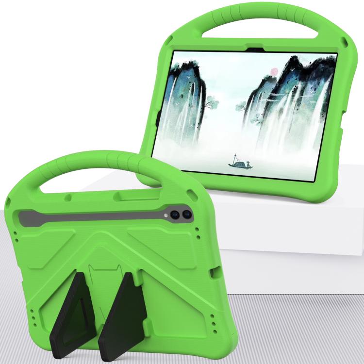 For Samgsung Galaxy Tab S10 FE 11 EVA Shockproof Tablet Case with Holder(Green) by bashfashion