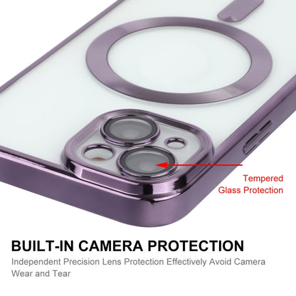 For iPhone 15 Plus ENKAY Hat-Prince Magsafe Electroplated TPU Clear Shockproof Phone Case(Purple) by ENKAY