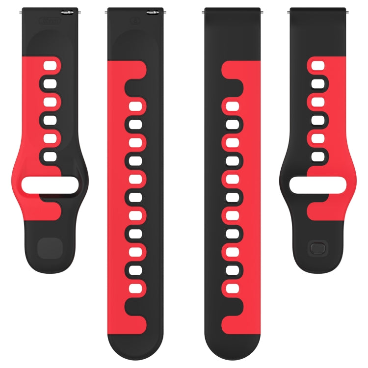 For Huawei Watch 4 Pro 22mm Double Color Silicone Watch Band(Pink+White) by bashfashion