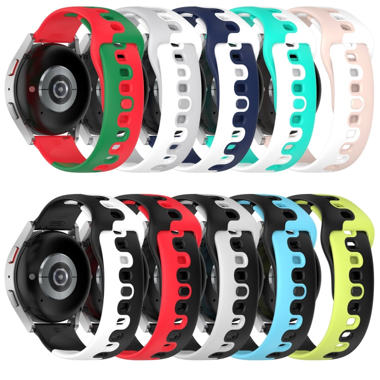 For Garmin Forerunner 265 22mm Double Color Silicone Watch Band(Pink+White) by bashfashion