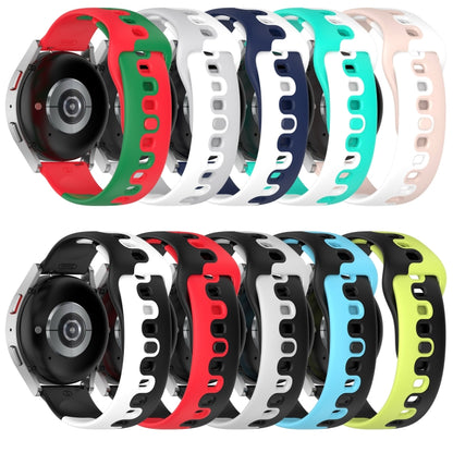 For Garmin Forerunner 265 22mm Double Color Silicone Watch Band(Pink+White) by bashfashion