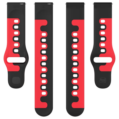 For Garmin Forerunner 265 22mm Double Color Silicone Watch Band(Pink+White) by bashfashion