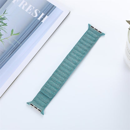For Apple Watch 7 41mm Denim Magnetic Watch Band(Cyan) by bashfashion