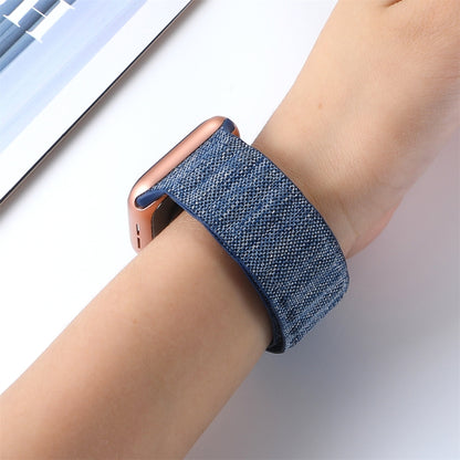 For Apple Watch 4 40mm Denim Magnetic Watch Band(Blue) by bashfashion