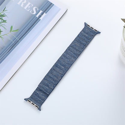 For Apple Watch 3 38mm Denim Magnetic Watch Band(Blue) by bashfashion