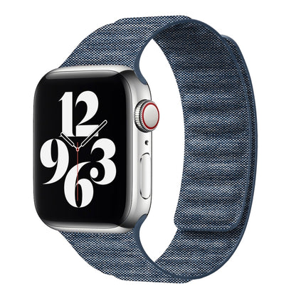 For Apple Watch 3 42mm Denim Magnetic Watch Band(Blue) by bashfashion