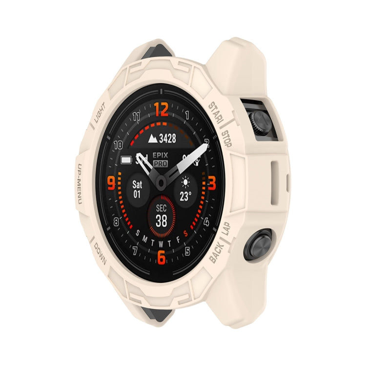 For Garmin Epix Pro 42mm / Fenix 7S / 7S Pro ENKAY Hat-Prince TPU Armor Designed Watch Protective Case(Beige) by ENKAY