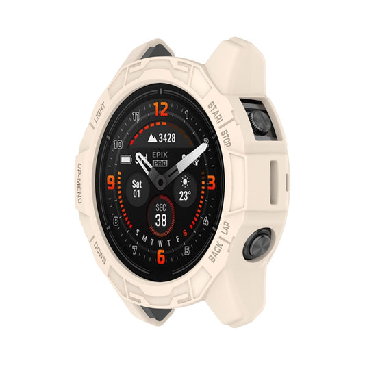 For Garmin Epix Pro 42mm / Fenix 7S / 7S Pro ENKAY Hat-Prince TPU Armor Designed Watch Protective Case(Beige) by ENKAY