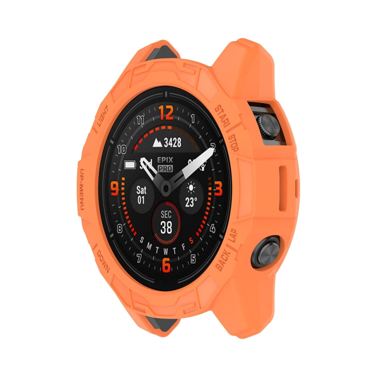 For Garmin Epix Pro 51mm / Fenix 7X / 7X Pro ENKAY Hat-Prince TPU Armor Designed Watch Protective Case(Orange) by ENKAY