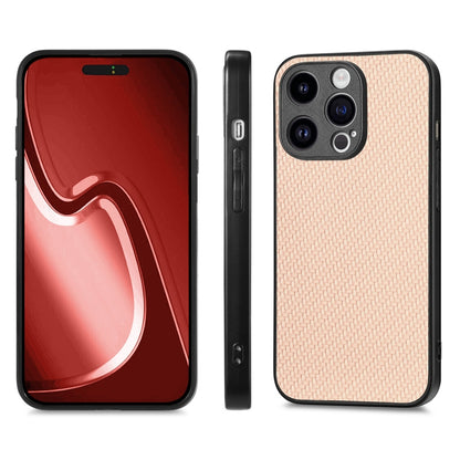 For iPhone 15 Pro Max ENKAY Fiber Leather Skin PC Phone Case with High Aluminum-silicon Glass Film(Khaki) by ENKAY