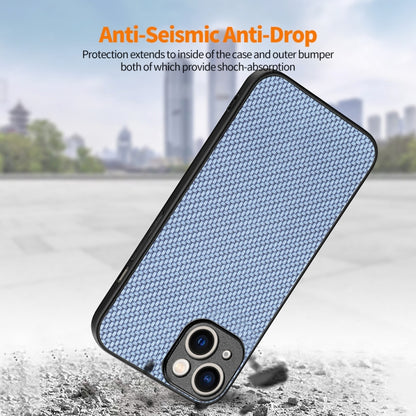 For iPhone 15 Plus ENKAY Fiber Leather Skin PC Phone Case with High Aluminum-silicon Glass Film(Khaki) by ENKAY