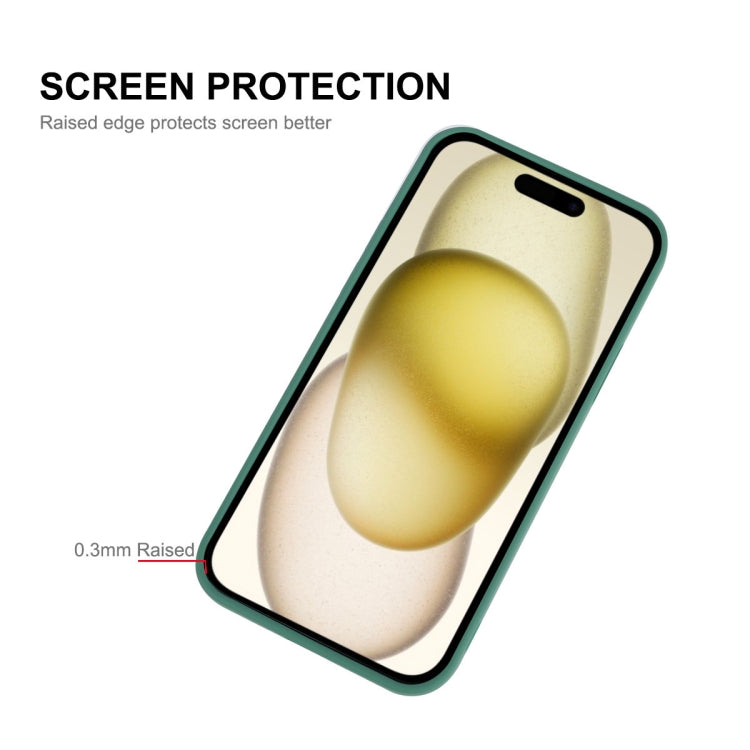 For iPhone 15 ENKAY Liquid Silicone Soft Shockproof Phone Case(Dark Green) by ENKAY