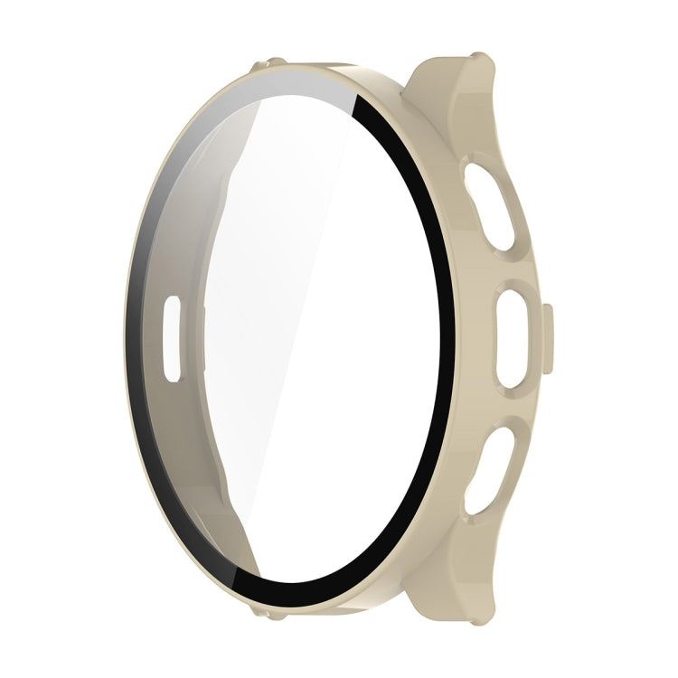For Garmin Venu 3 ENKAY Hat-Prince Full Coverage Tempered Glass Film Integrated PC Watch Cover(Ivory White) by ENKAY